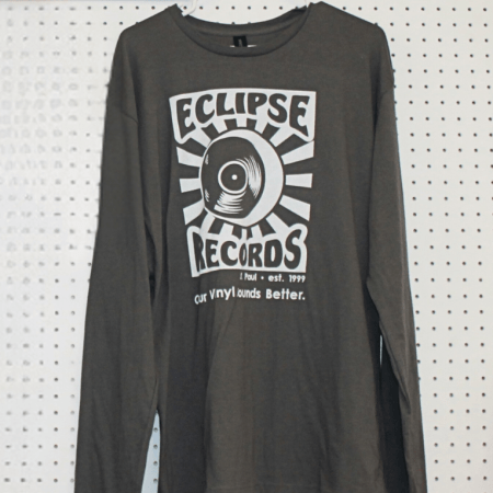 long sleeve tshirt with eclipse records logo